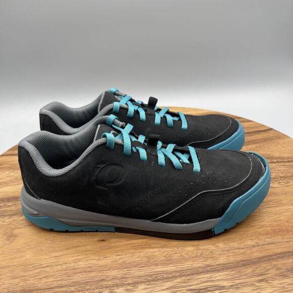 Pearl Izumi X-ALP Flow Shoes Womens Size 7 Black Blue Flat Pedal Bike Cycling - Picture 1 of 9